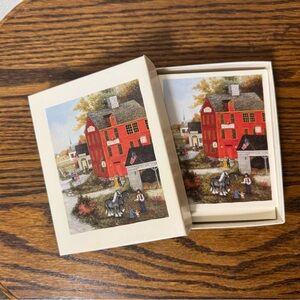 Set of 12 Red Barn Notecard Set